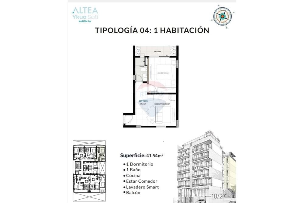 Departamento de 1 habt. Ycua sati — foto 2