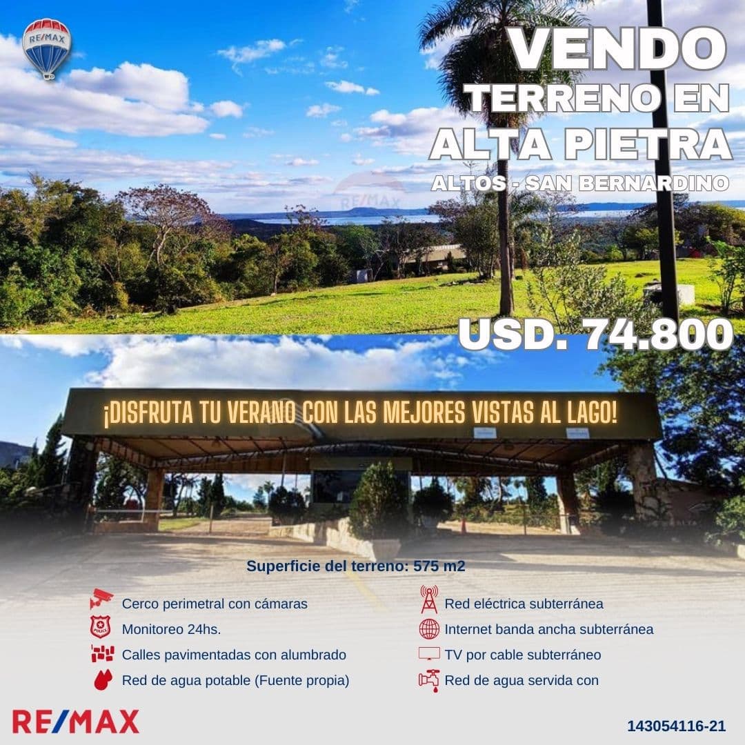 Vendo terreno con vista al lago San Bernardino