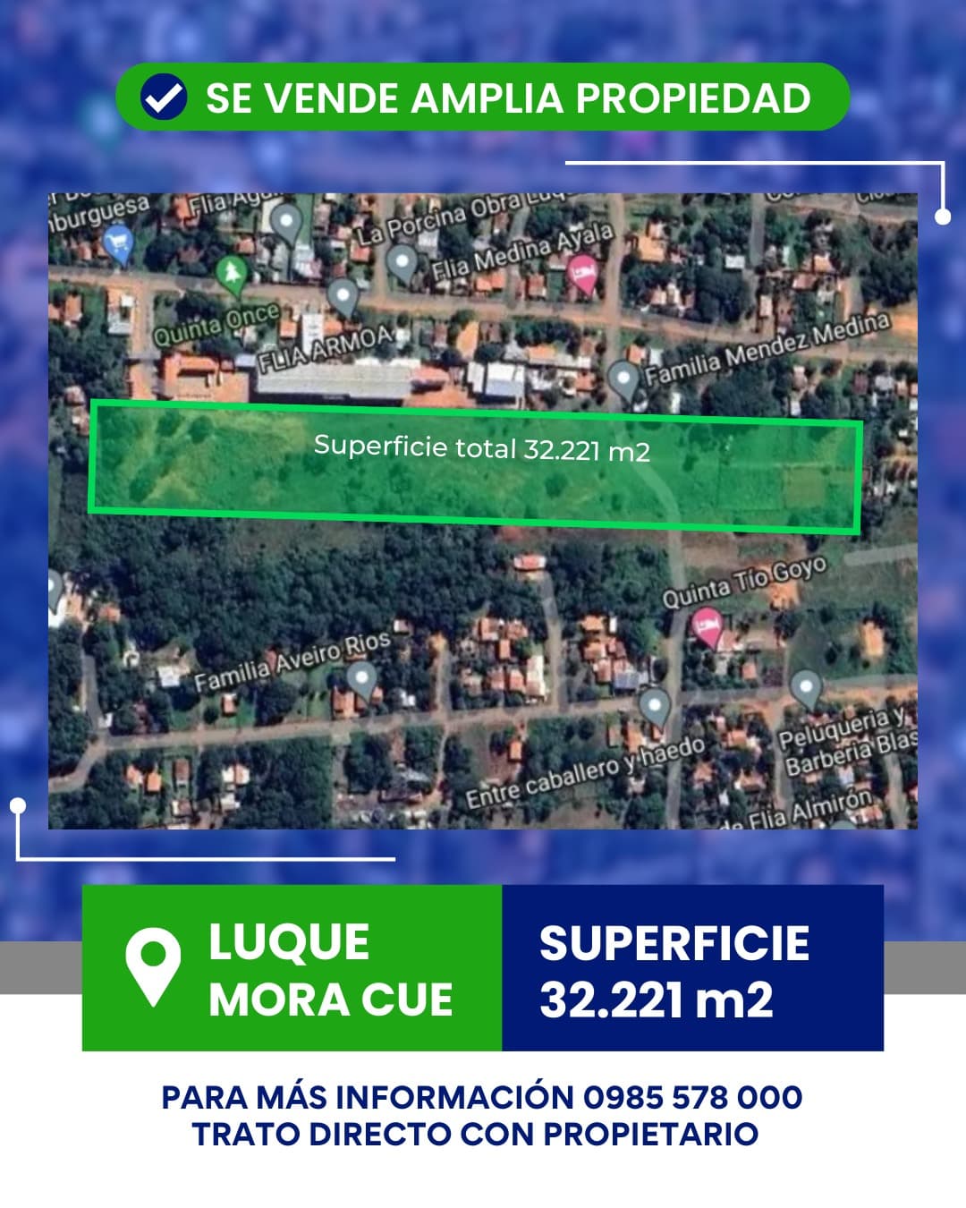 Luque Mora Cue 32.221m2 Cerca Fabrica Amandau — foto 1