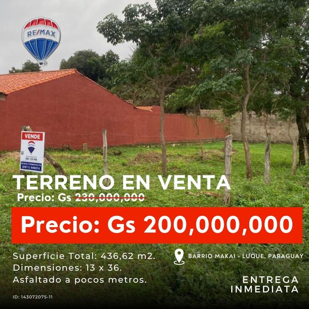 Vendo terreno en Luque