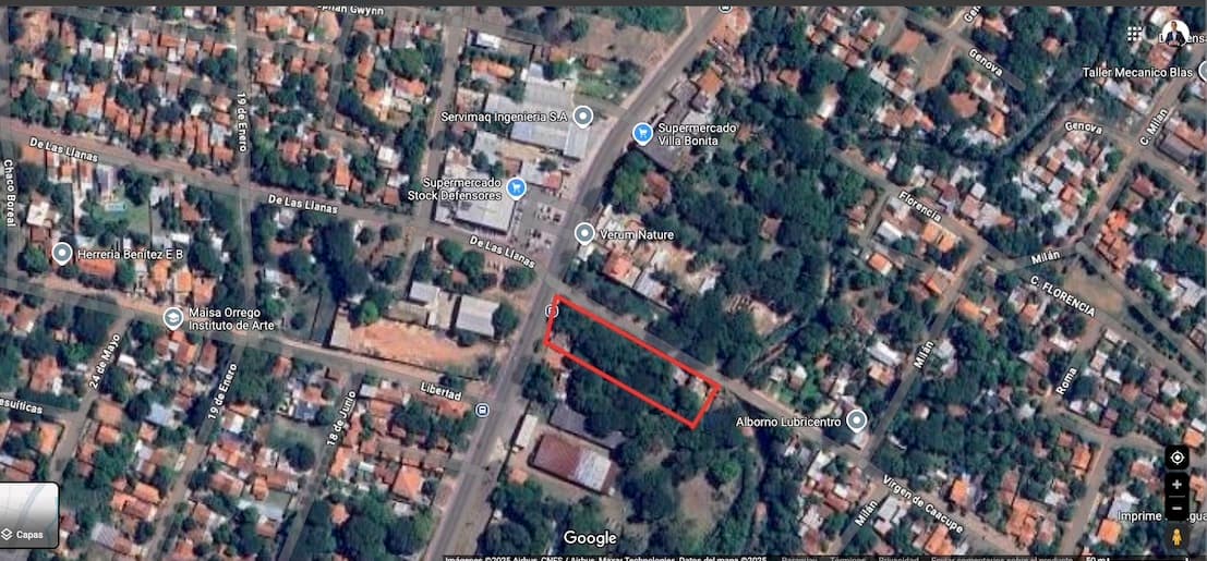 Vendo terreno amplio Avda Defensores del chaco
