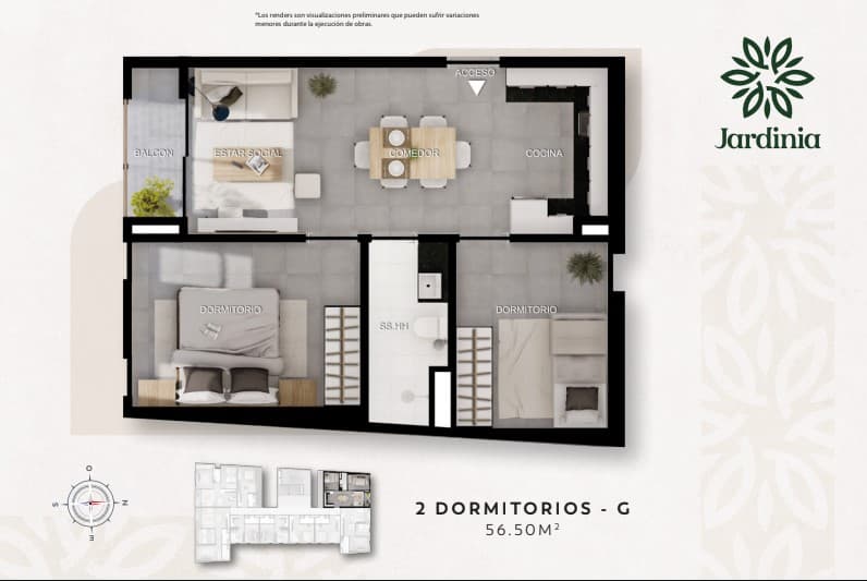 Departamento en Edificio Jardinia – Zona CONMEBOL / Curva Romero – Luque — foto 2