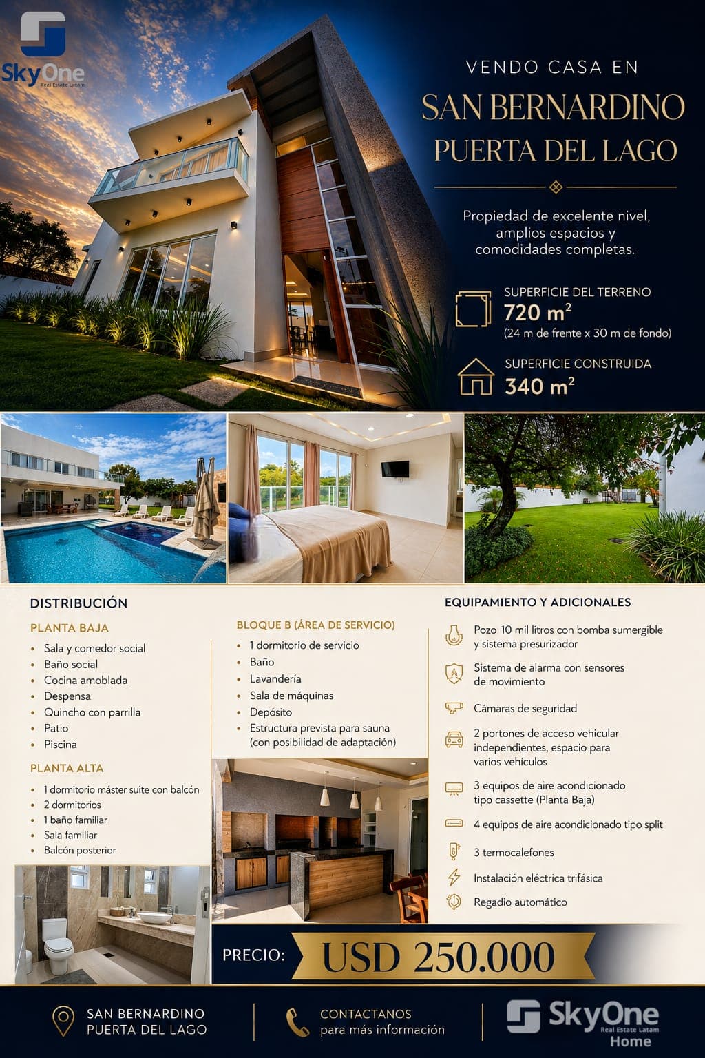 Vendo residencia en San Bernardino – puerta del lago