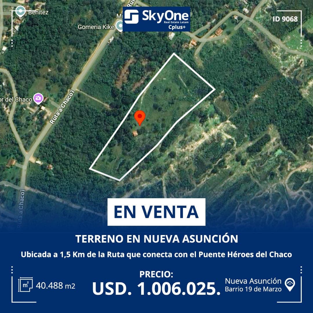 Importante terreno en chaco`í