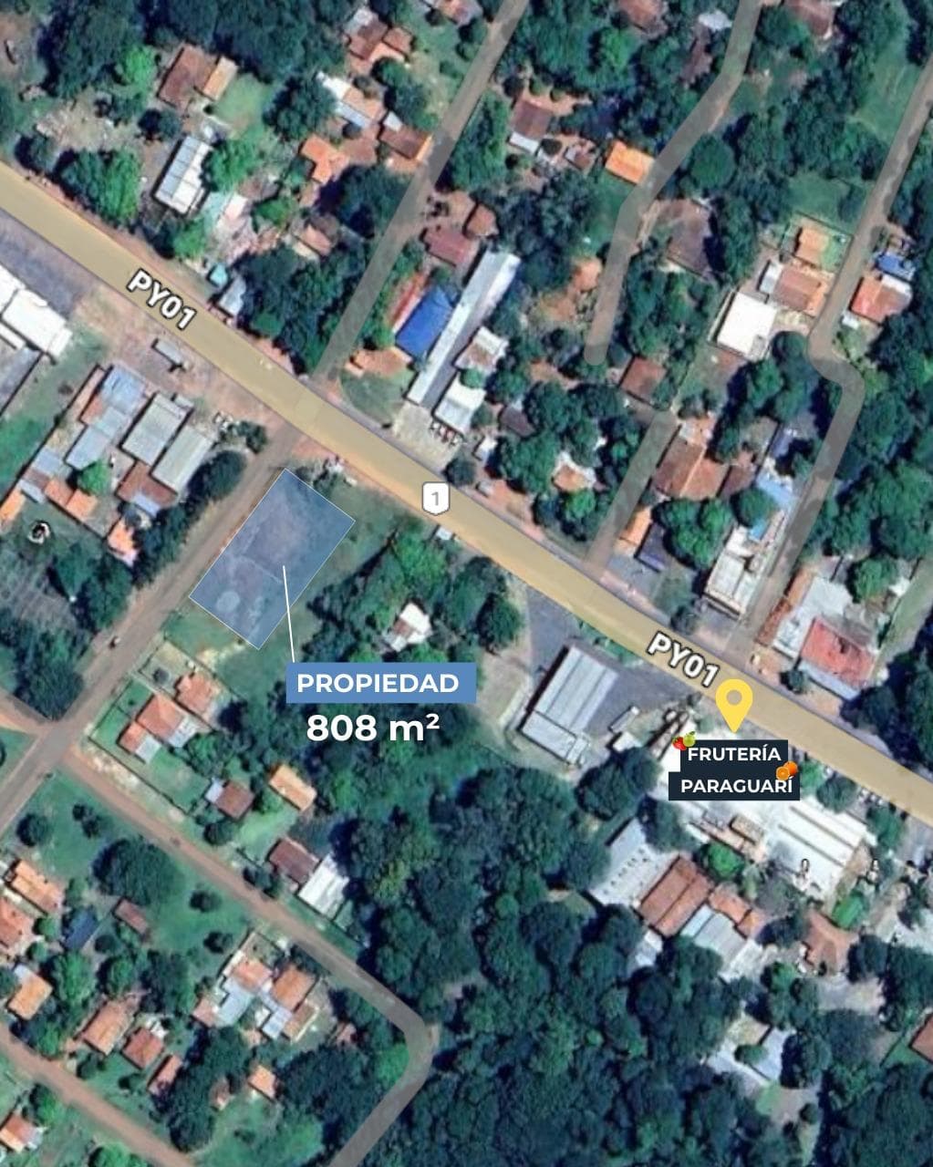 En venta amplio terreno sobre ruta 1 a lado de la frutería Paraguari, foto 2