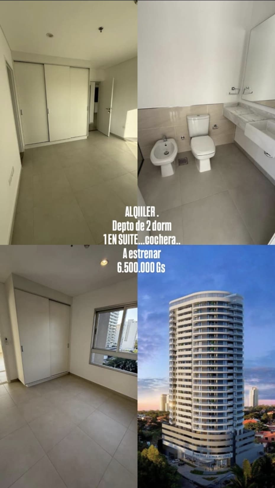 Alquilo departamento en Edificio Fortaleza Molas López