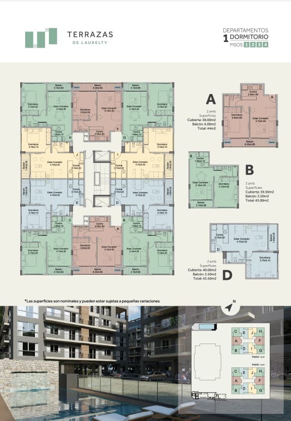 Venta departamentos de 1 dormitorio de pozo con financiación propia