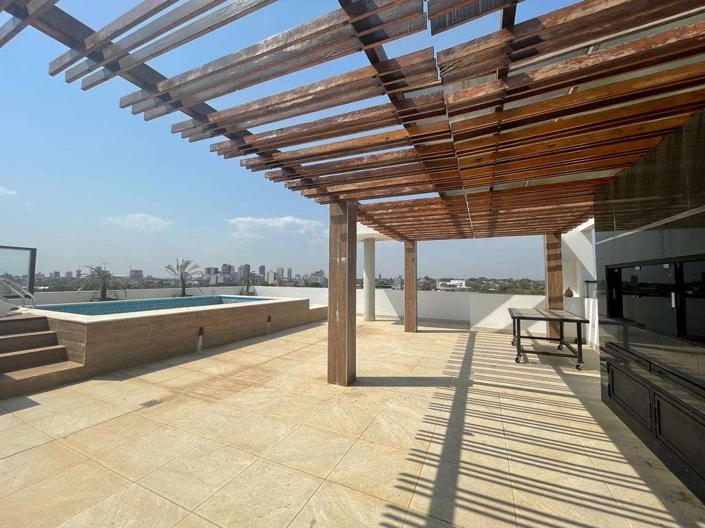 Villamorra, en alquiler departamento amoblado de 2 hab. En suite, con cochera — foto 3