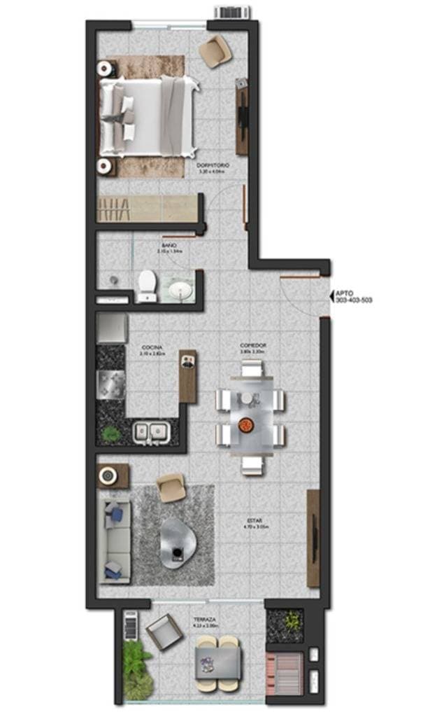 En venta departamento monoambiente edificio manantiales iturbe, foto 4