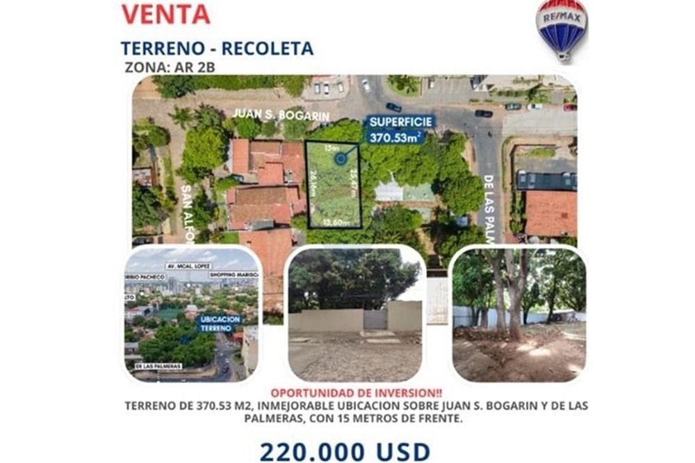Vendo Terreno En Recoleta