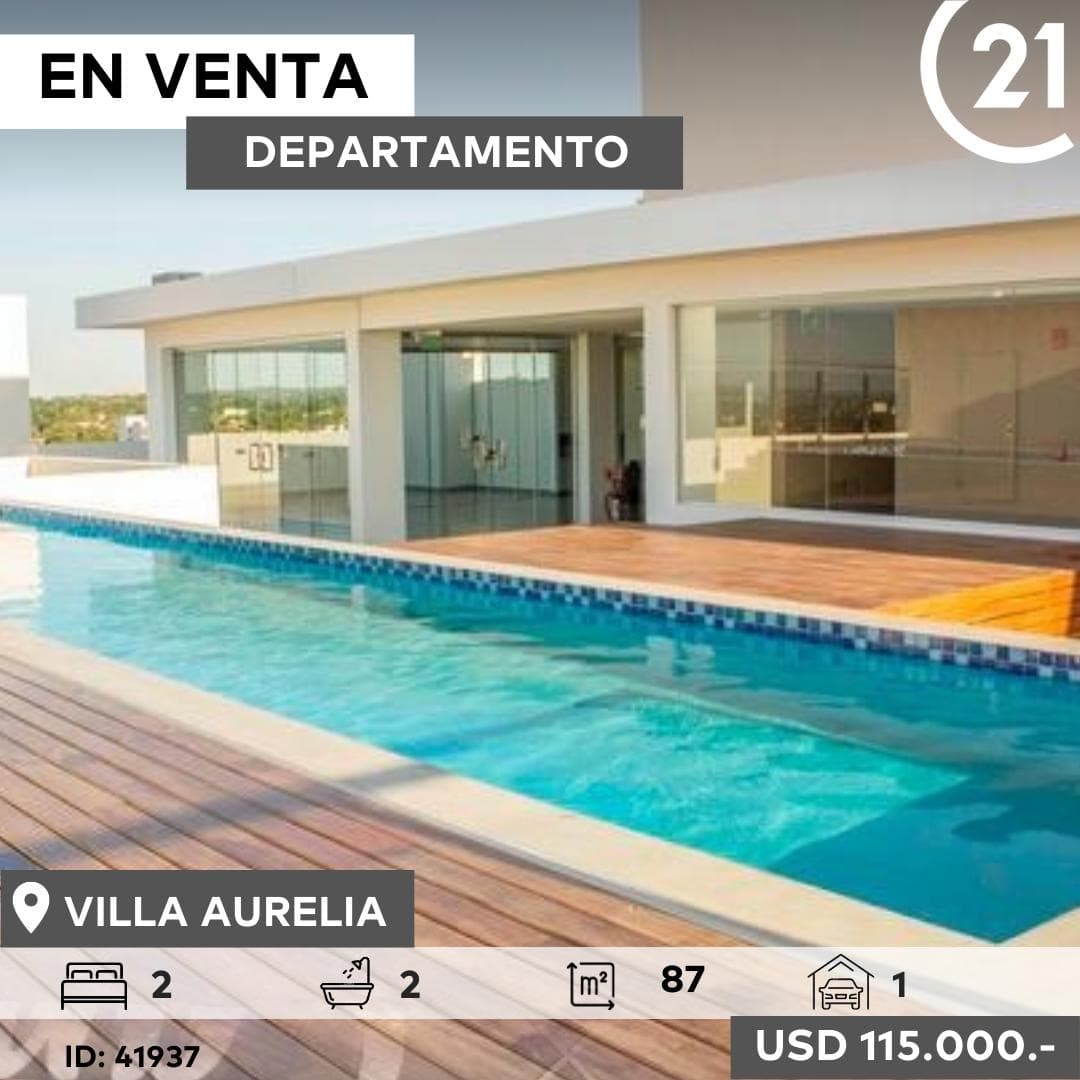 En venta dpto. De 2 dormitorios en villa aurelia