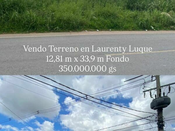 Vendo terreno de 379m2 en laurelty Luque