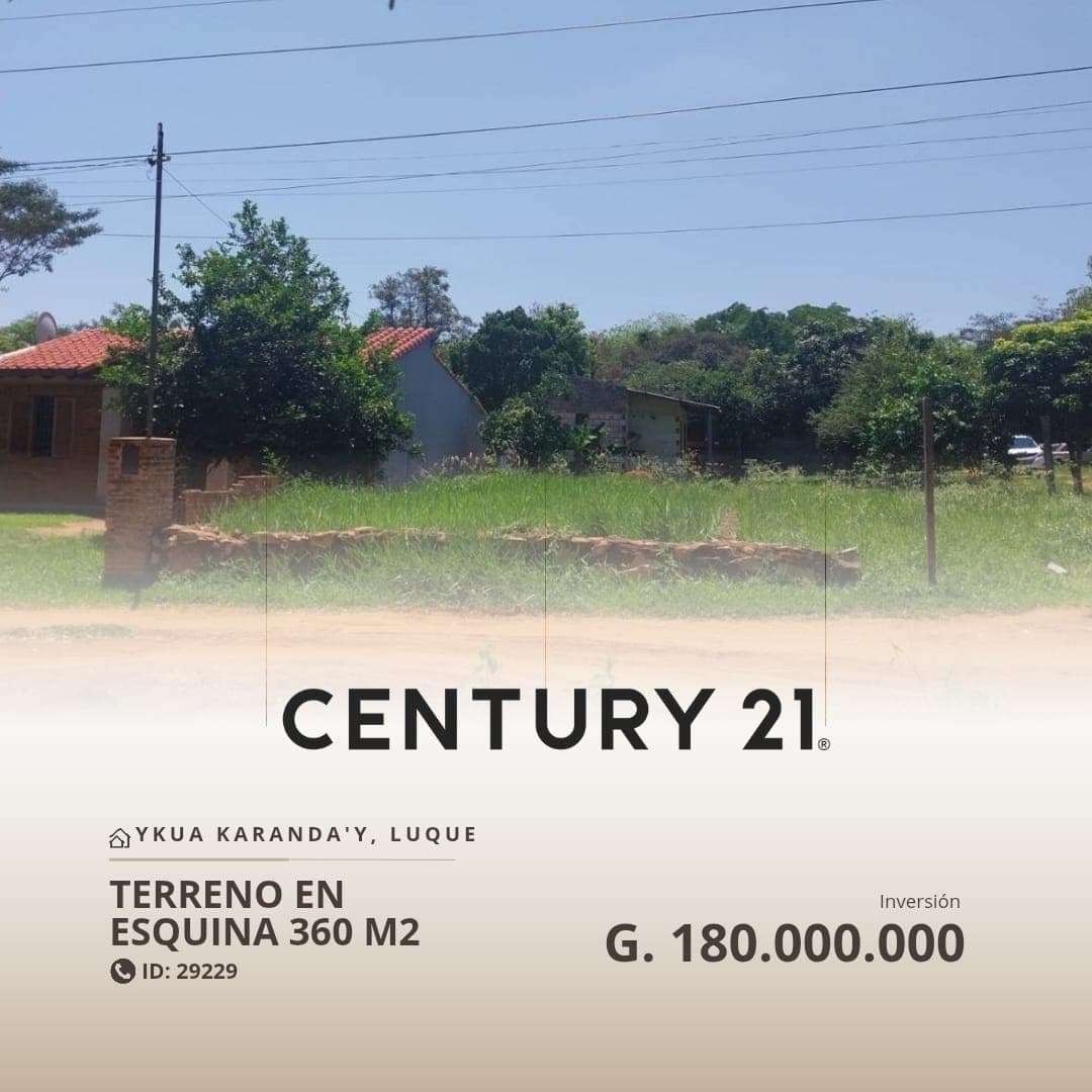En venta terreno en esquina,mora cue, Luque