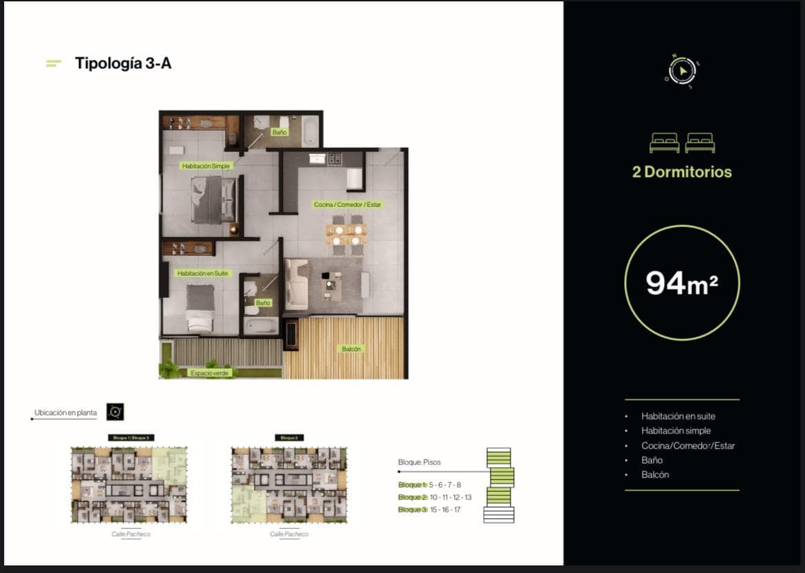 Departamento en venta de 2 dormitorios barrio Recoleta Asunción edificio Palmanova Pacheco — foto 2