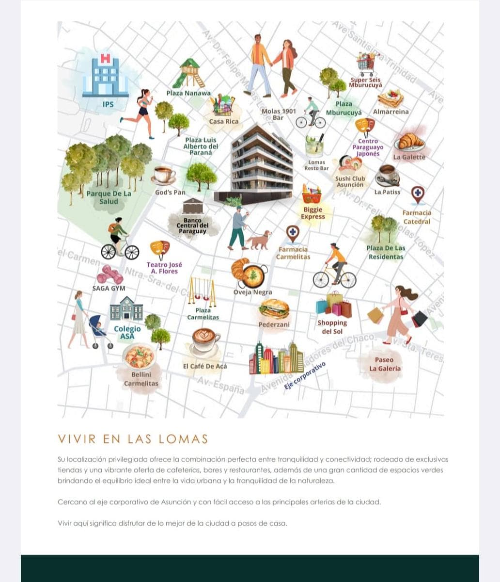 Departamento en venta 1 Dormitorio en Las Lomas Asunción Edifico R Las Lomas — foto 2
