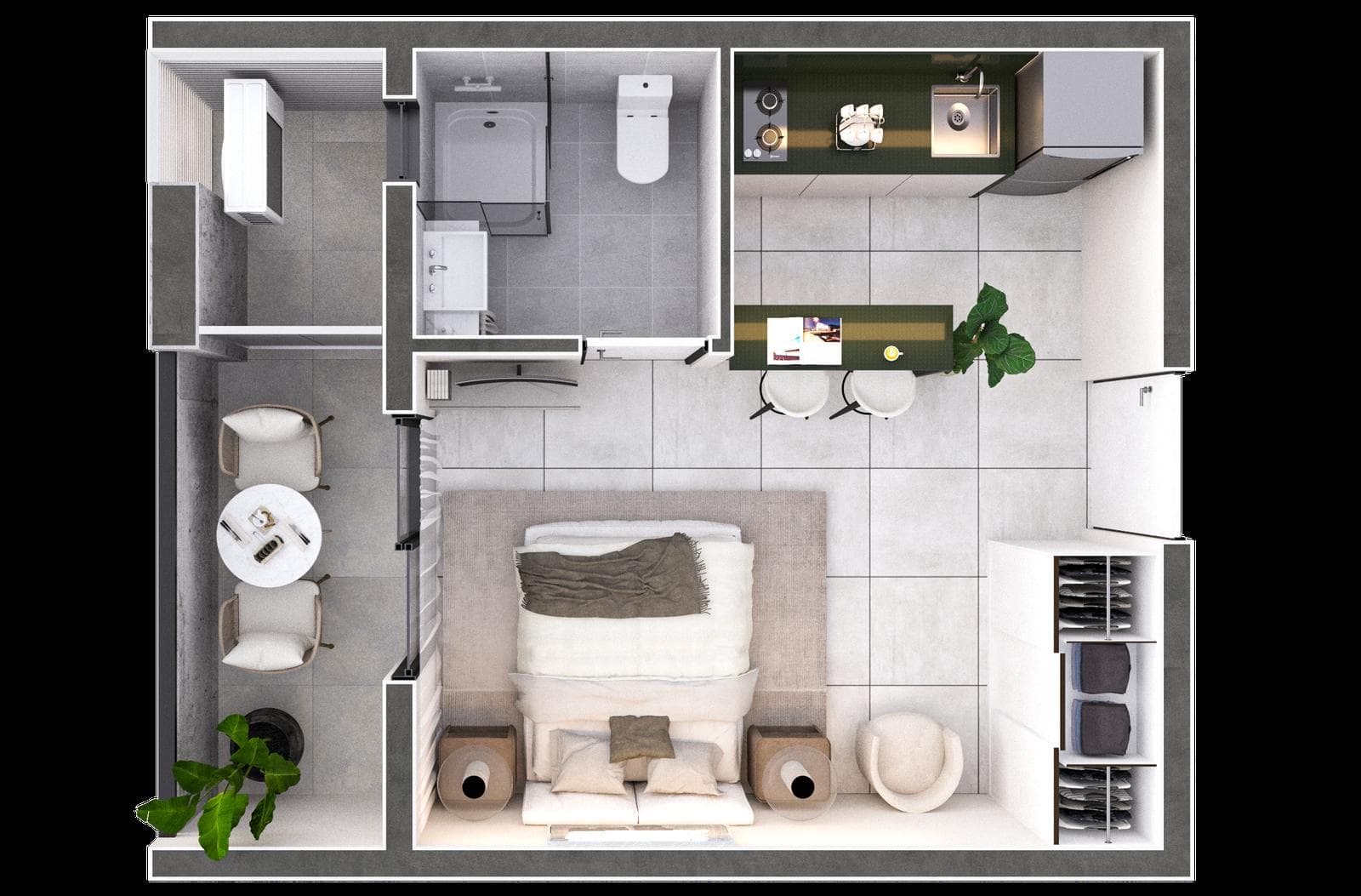 Departamento a la venta monoambiente en Barrio Herrera Asuncion Edificio Inarco Herrera — foto principal