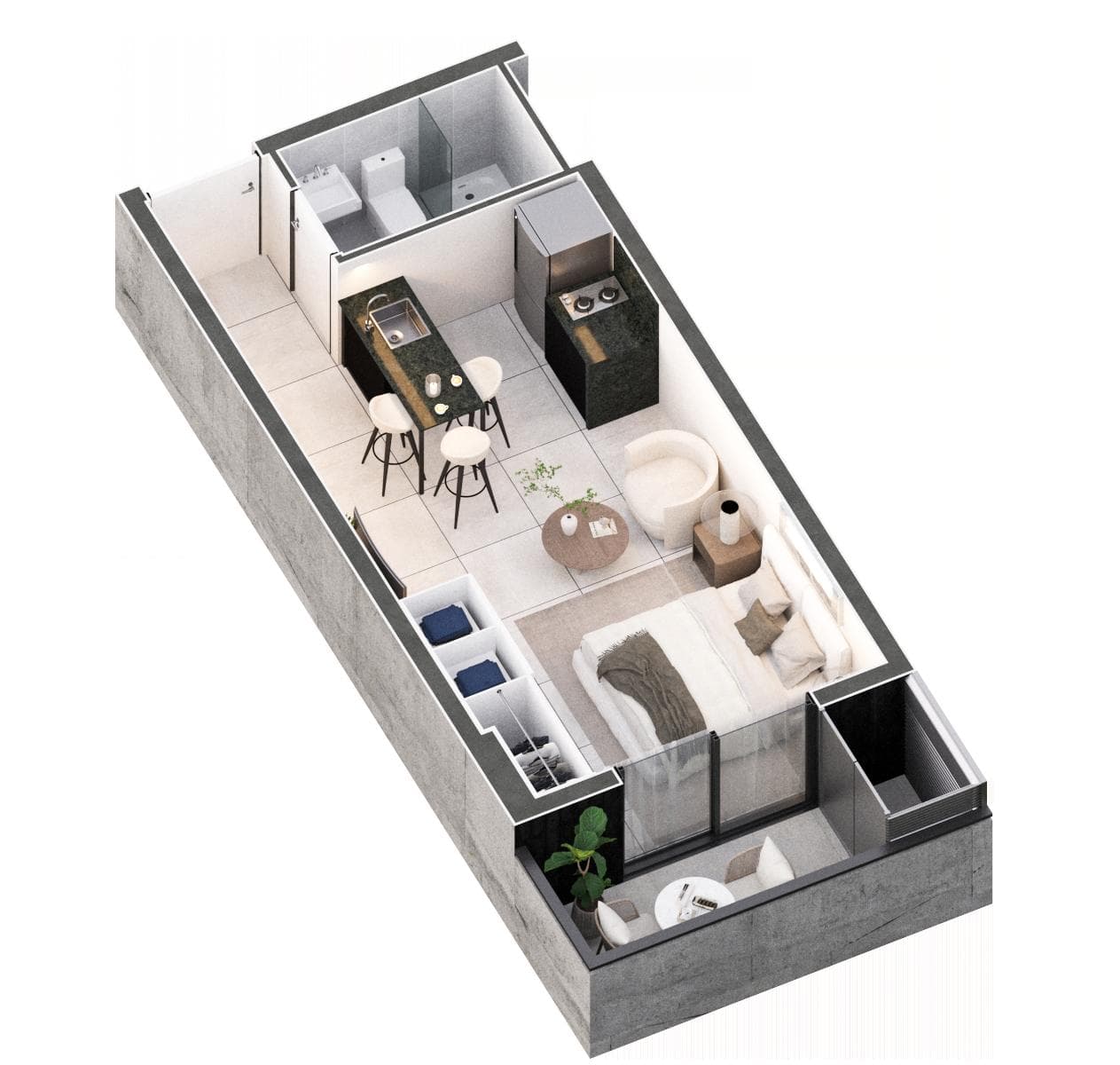 Departamento a la venta monoambiente en Barrio Herrera Asuncion Edificio Inarco Herrera — foto 5