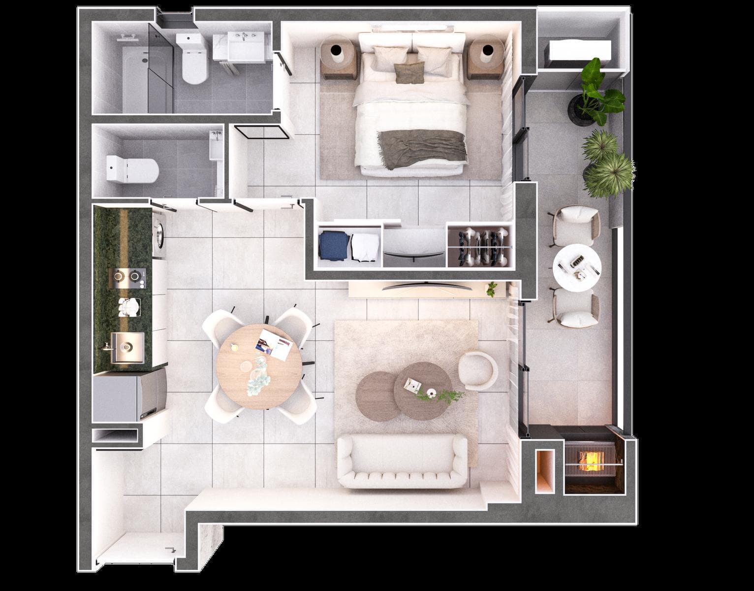 Departamento a la venta 1 dormitorio 50m2 en Barrio Herrera Asuncion Edificio Inarco Herrera — foto 1
