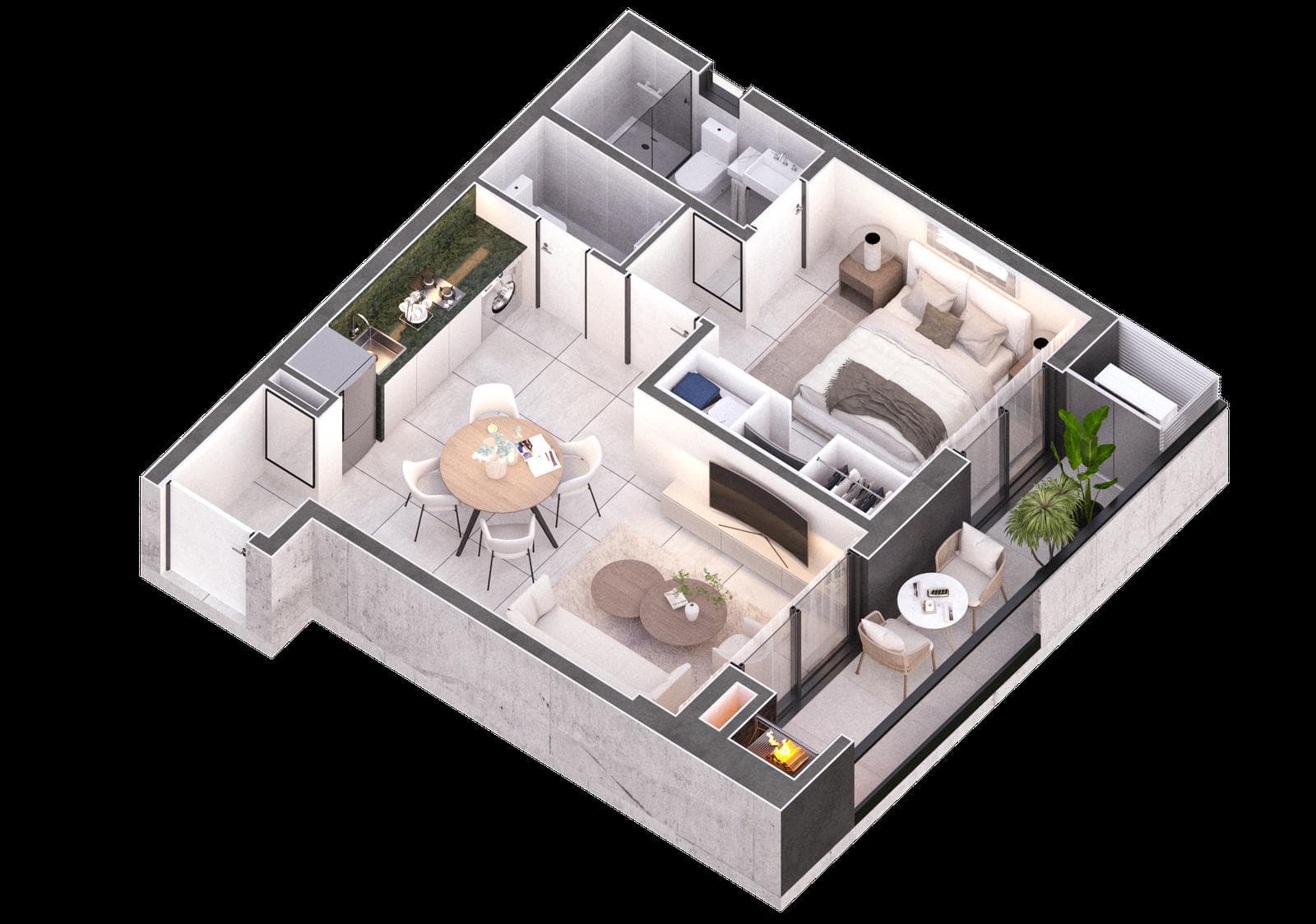 Departamento a la venta 1 dormitorio 50m2 en Barrio Herrera Asuncion Edificio Inarco Herrera — foto 5