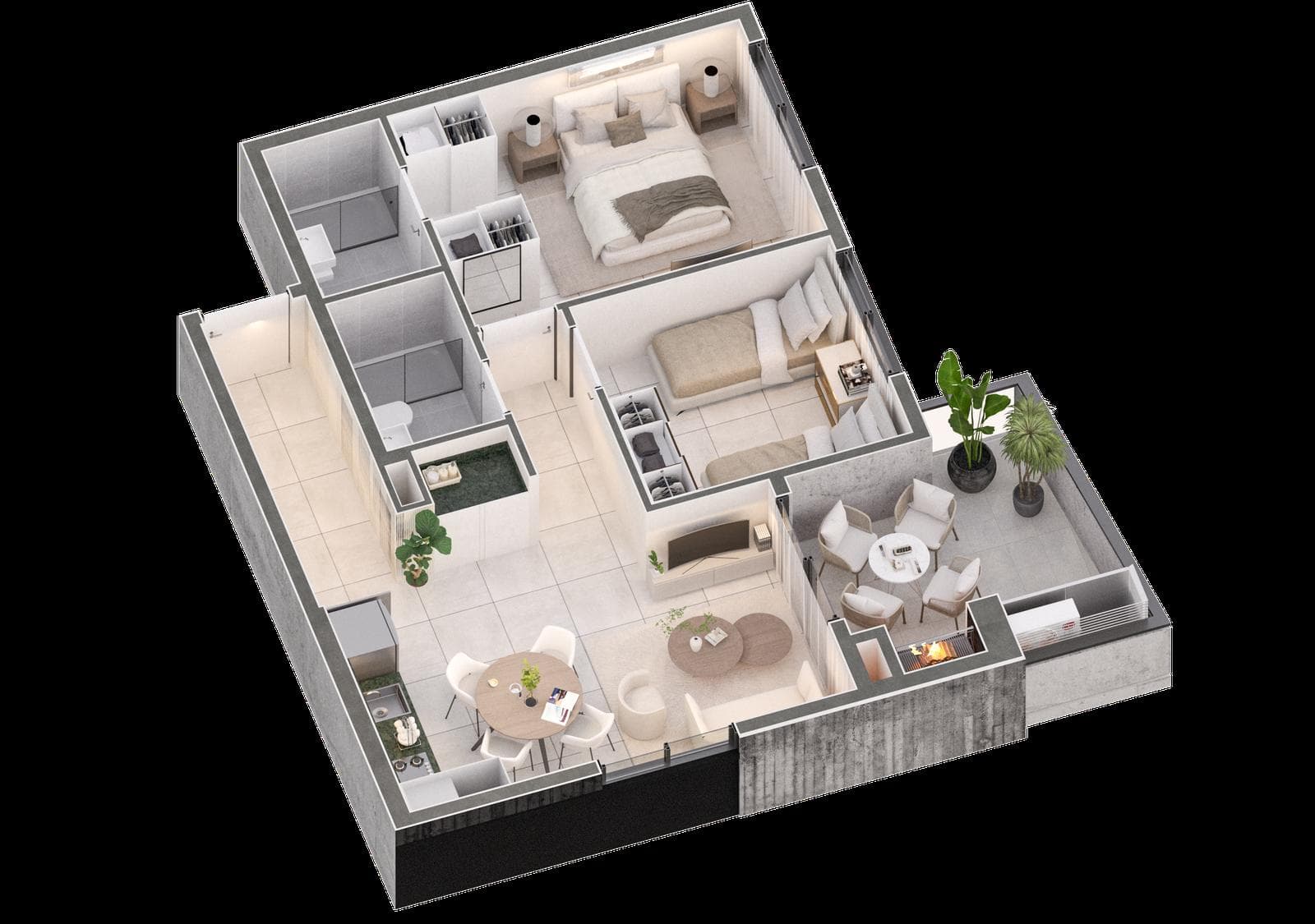 Departamento a la venta 2 dormitorios en Barrio Herrera Asuncion Edificio Inarco Herrera — foto 3