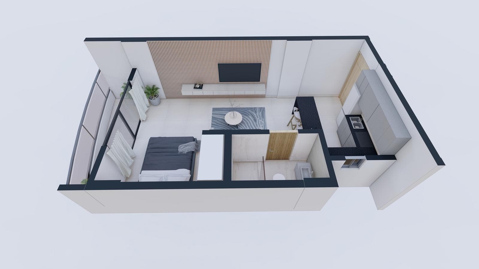 Departamento en venta monoambiente en barrio Ykua Sati Asunción edificio Ayre Santa Teresa — foto 4