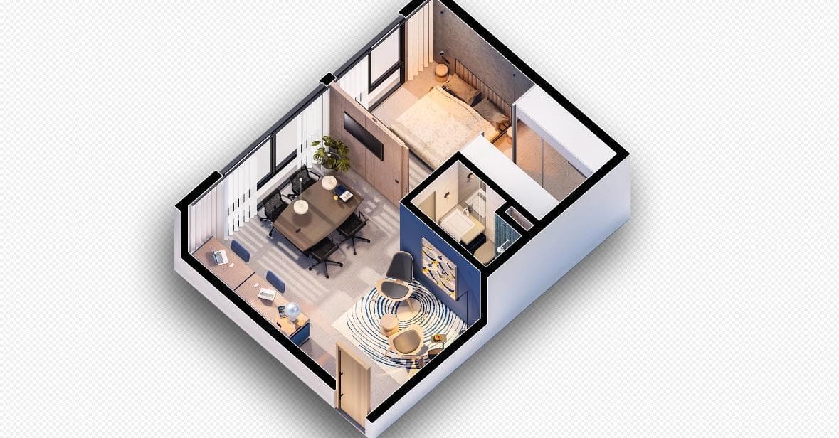 Departamento en venta 1 dormitorio en barrio Villa Morra Asunción Edificio QUBO — foto 4