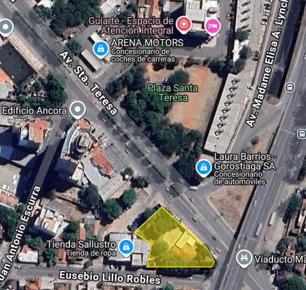 Terreno a la venta de 1400 m2 con triple frente sobre Santa Teresa, Madame Lynch y Lillo — foto 2