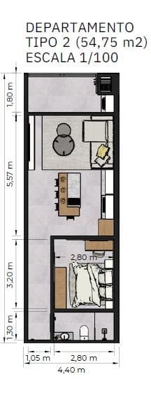 Departamentos en venta 1 dormitorio Estandar en Ciudad del Este Edificio Inizio 2, foto 3