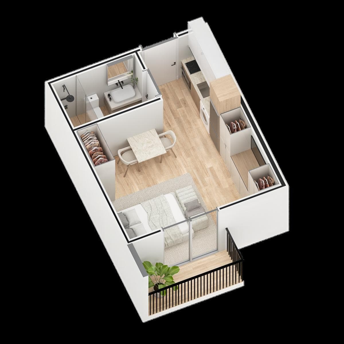 Departamento en venta monoambiente en Ycua Sati Asunción edificio Sunset Santa Teresa — foto 5