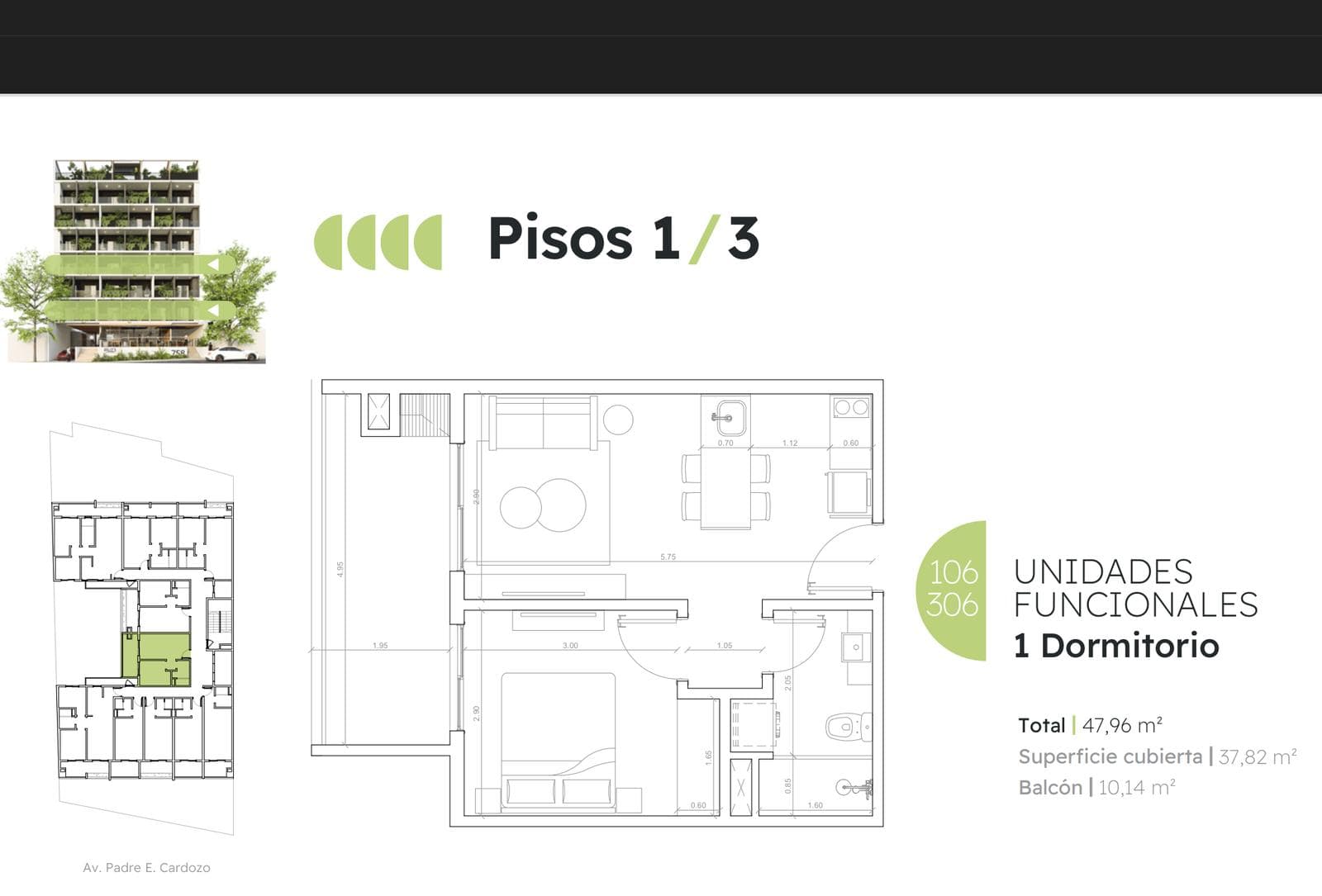 Departamento 106, edificio 01 Las Mercedes
