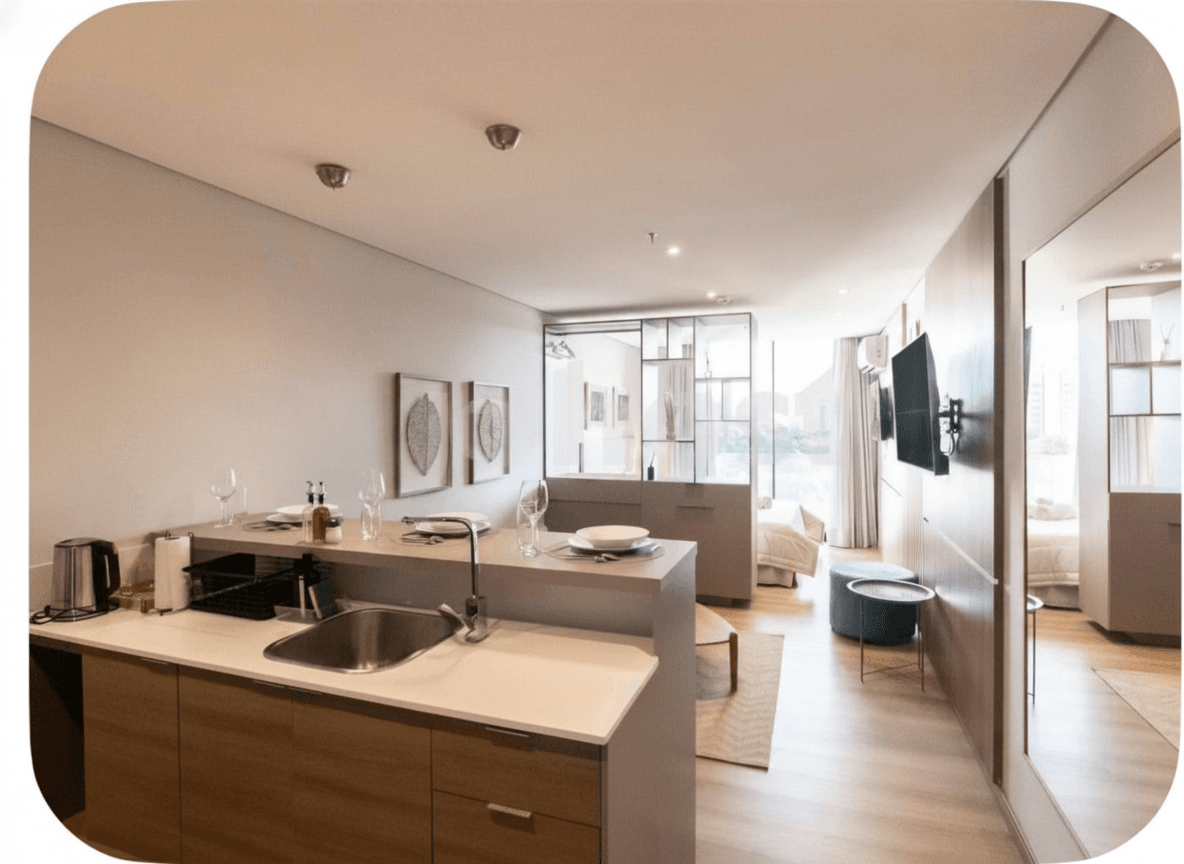 Exclusivo monoambiente de lujo, 46 m² completamente amoblado con cochera, estratégicamente ubicado sobre Av. Molas López, a pasos del Paseo La Galería y Shopping del Sol
