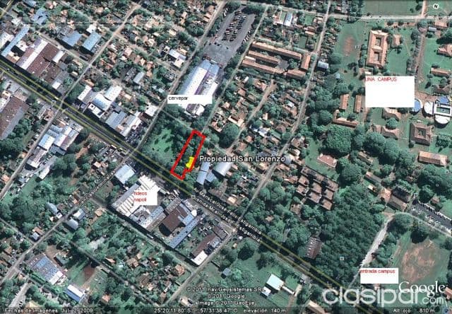 Terreno sobre ruta mcla estigarribia al lado de cervepar