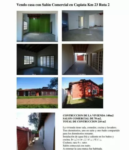 Casa con salon en CAPIATA ..Km 23,5 ruta 2. Fracción campo verde.....COD: CL595, foto 2