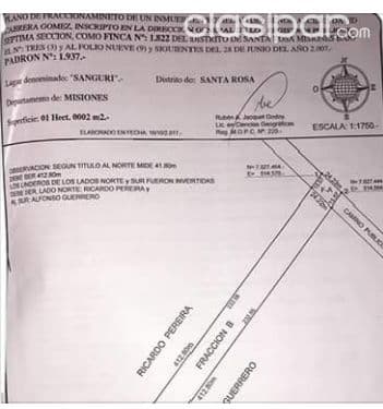 Terreno en santa rosa misiones