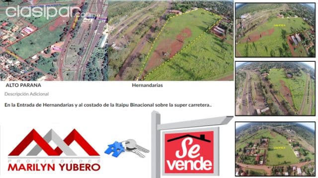 propiedad en Hernandarias de 3 Has muy bien ubicada...COD: CL 648