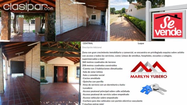 Hermosa casa en la Ciudad de Luque Barrio Central