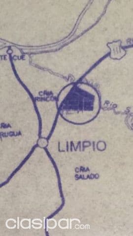 Terreno en Limpio, sobre el río Salado