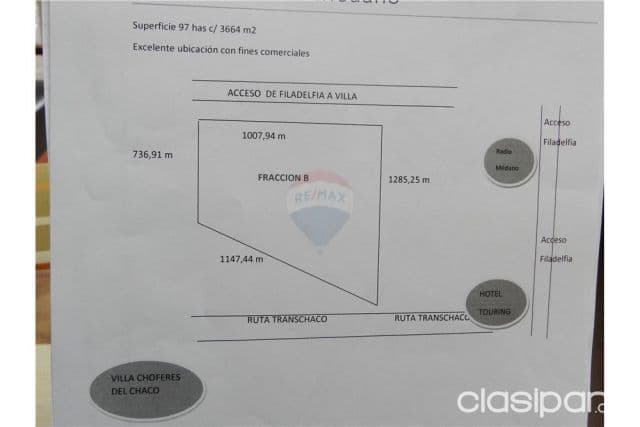 De terreno acceso filadelfia-villa choferes! 3,037,500,000 ₲, foto 1