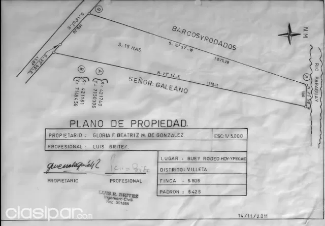 terreno de 16 Ha sobre el rio Paraguay en Villeta — foto 3