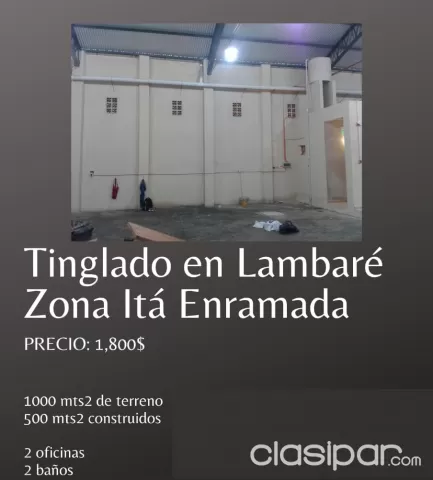 Lambaré, ita enramada: Impecable deposito 500 m2 + 1.000 m2 terreno + oficinas, 1.800 usd — foto 2
