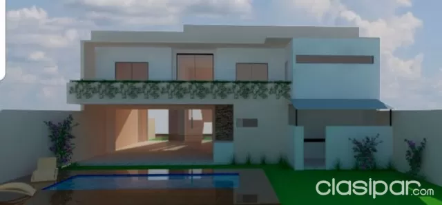Luque (conmebol): 360m2, elegante residencia a estrenar, 4 dormitorios, jardín, piscina — foto 4