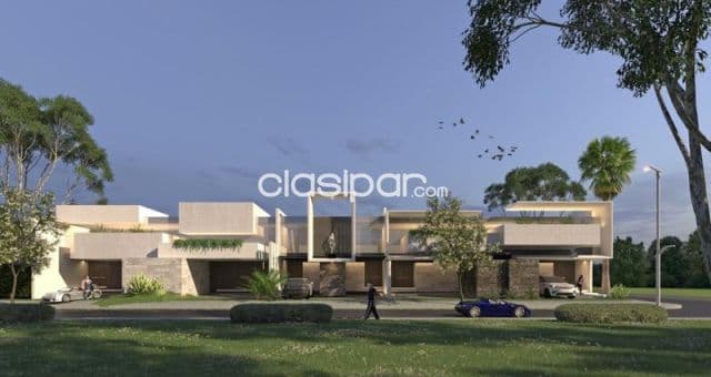 Z/ shop del sol: Elegante residencia en condominio, 3 suites, jardín, piscina
