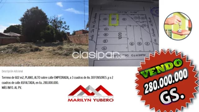 En lambare.. Terreno de 602 m2 cod: Cl 756, foto 2