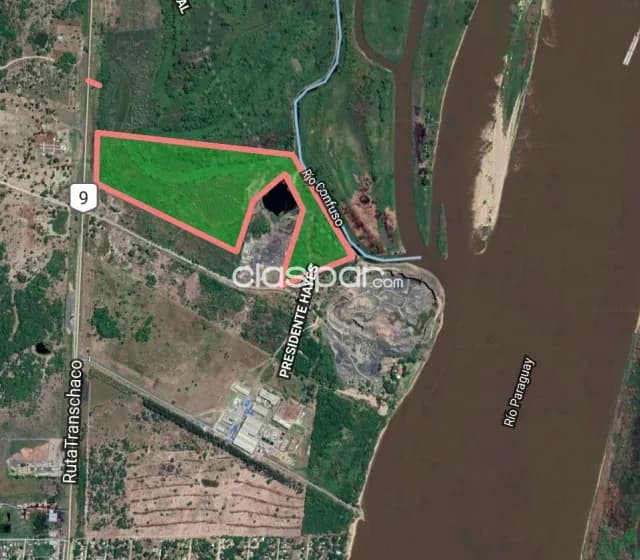 Villa hayes: 33 hectáreas s/ rio paraguay, ideal p/ puertos – 220.000 usd — foto 2