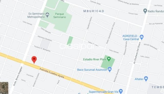 terreno de 3620 m2 sobre Eusebio Ayala