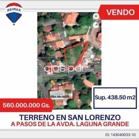 Terreno en San Lorenzo laguna grande