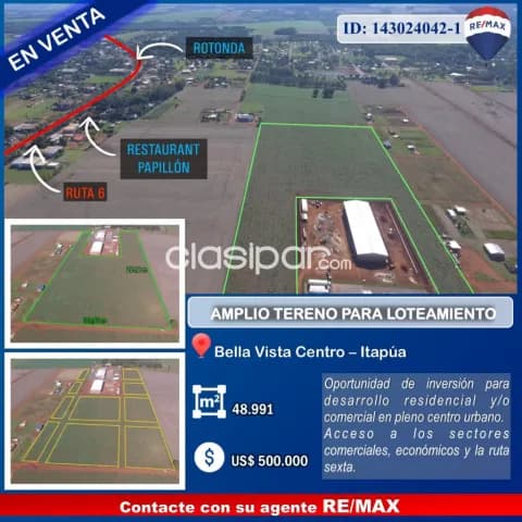 terreno en Bella Vista sur: superficie de terreno 48991 m2 — foto 2