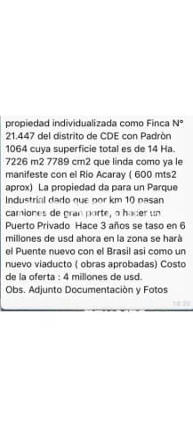 Propiedad Sobre Rio Acaray el km 10 de Ciudad de Este UNICO! — foto 3