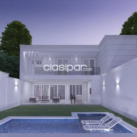 Mburucuyá: Elegante residencia a estrenar, 4 suites, 3 garajes, jardín, piscina — foto 3