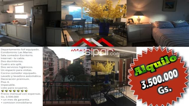 ALQUILO!! Departamento full equipado. Condominio Las Marías COD: CL785 — foto 2